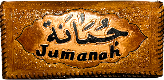 Handmade wallet for women, made from cow leather (Jumanah جمانة)  جلدطبيعي