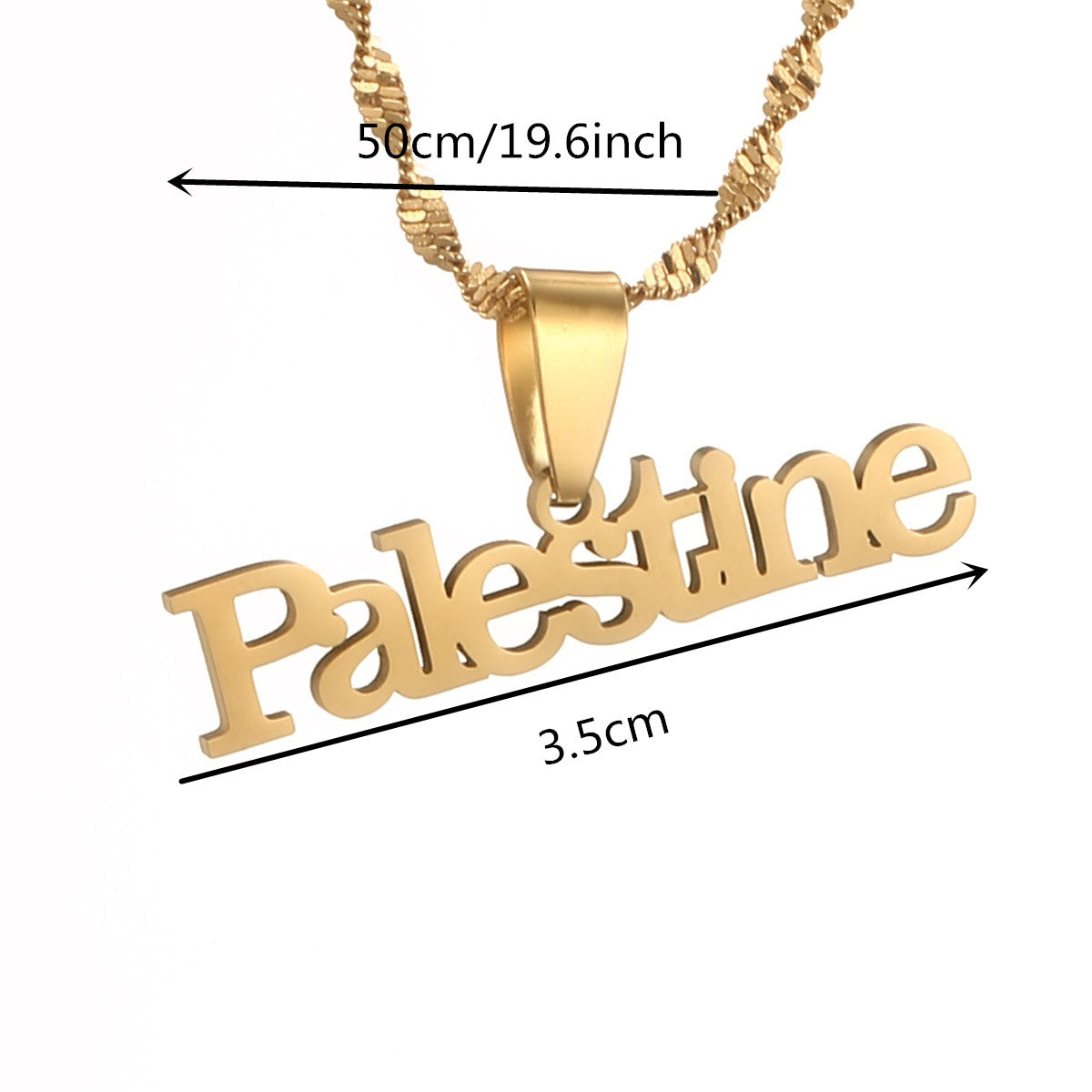 Stainless Steel Palestine  Pendant Necklace For Men Women.