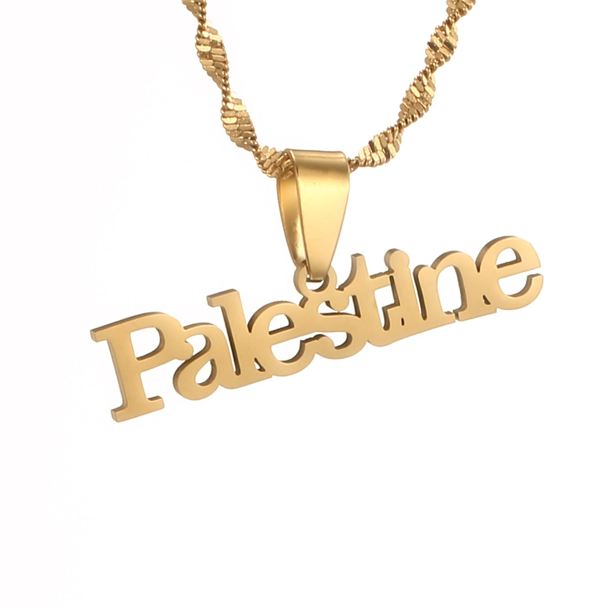 Stainless Steel Palestine  Pendant Necklace For Men Women.