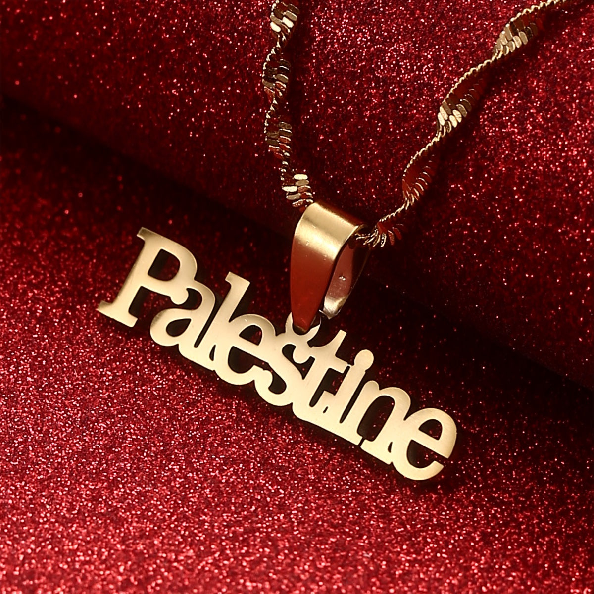 Stainless Steel Palestine  Pendant Necklace For Men Women.