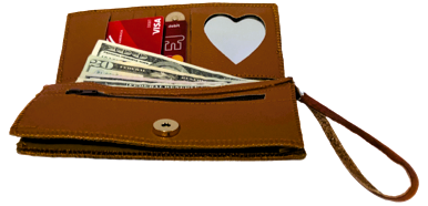 Handmade wallet for women, made from cow leather (Jumanah جمانة) جلدطبيعي