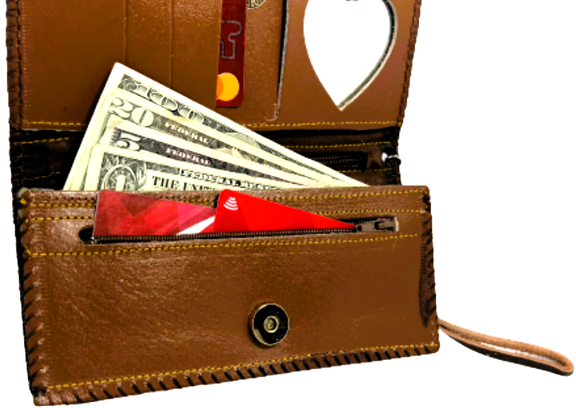 Handmade wallet for women, made from cow leather (Hayam هيام) جلد طبيعي