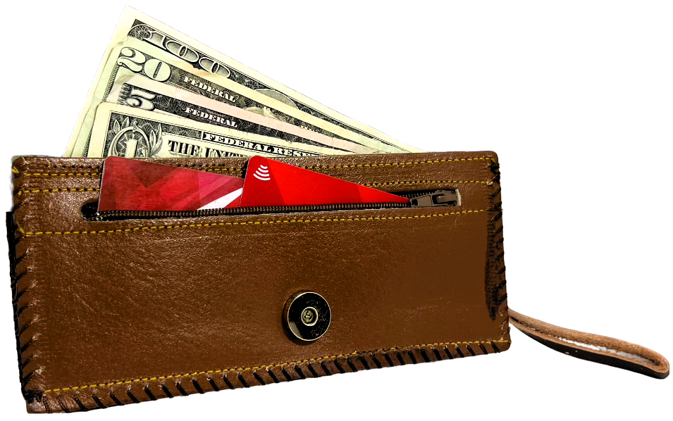 Handmade wallet for women, made from cow leather (Jumanah جمانة) جلدطبيعي