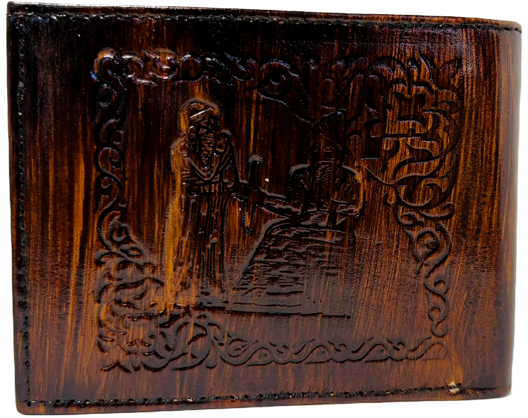 Men Handmade wallet of leather.   Hammurabi and Harp (جلد طبيعي)