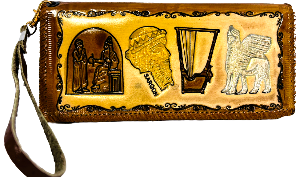 Handmade wallet for women, made from cow leather. ( Narjis نَرجس)  جلد طبيعي