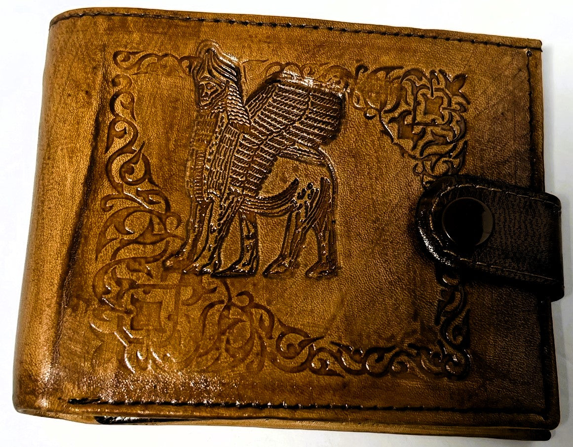Handmade wallet of leather. Sargon of Akkad (جلد طبيعي)