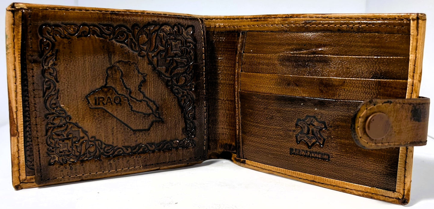 Handmade wallet of leather. Sargon of Akkad (جلد طبيعي)