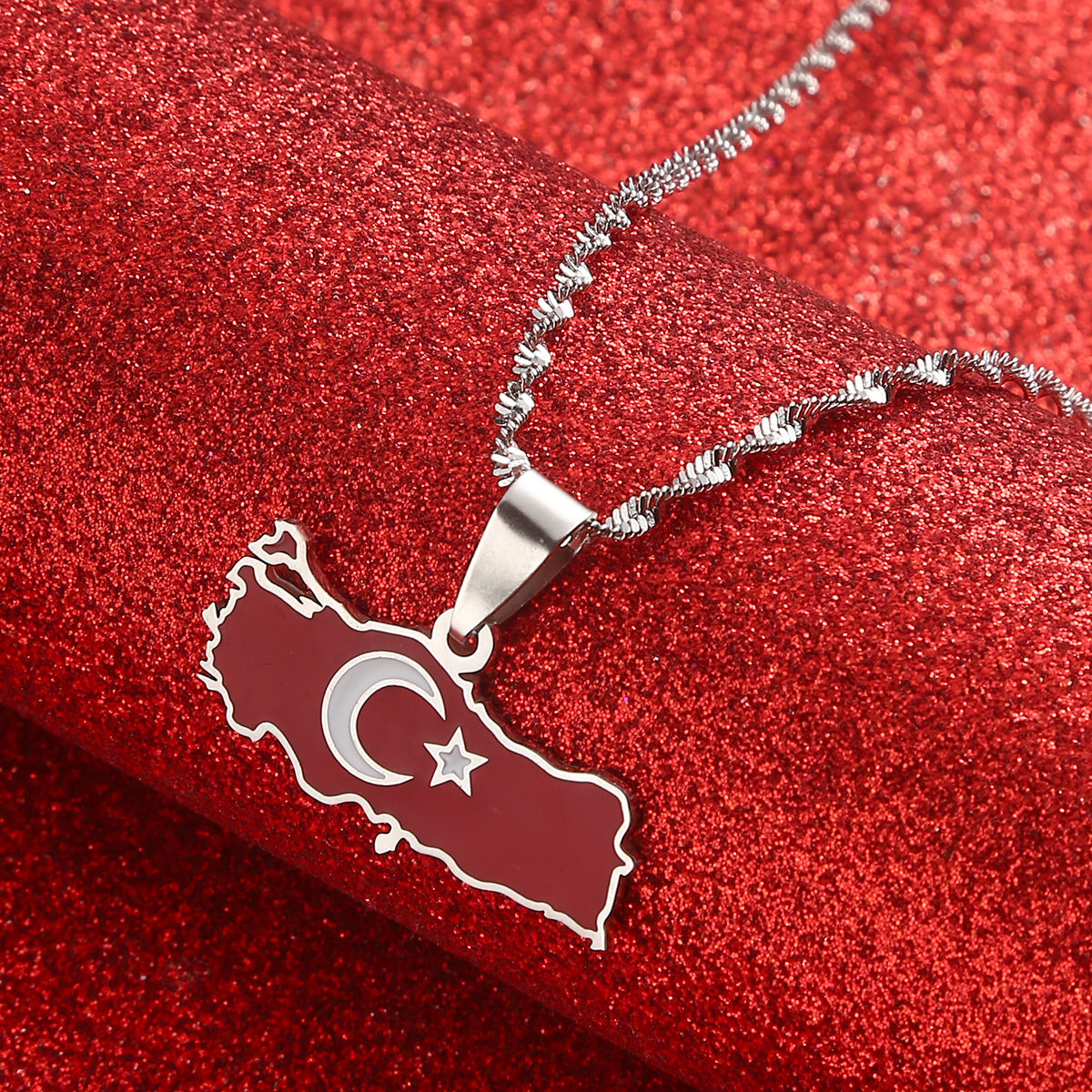Flag map Necklace of Turkey