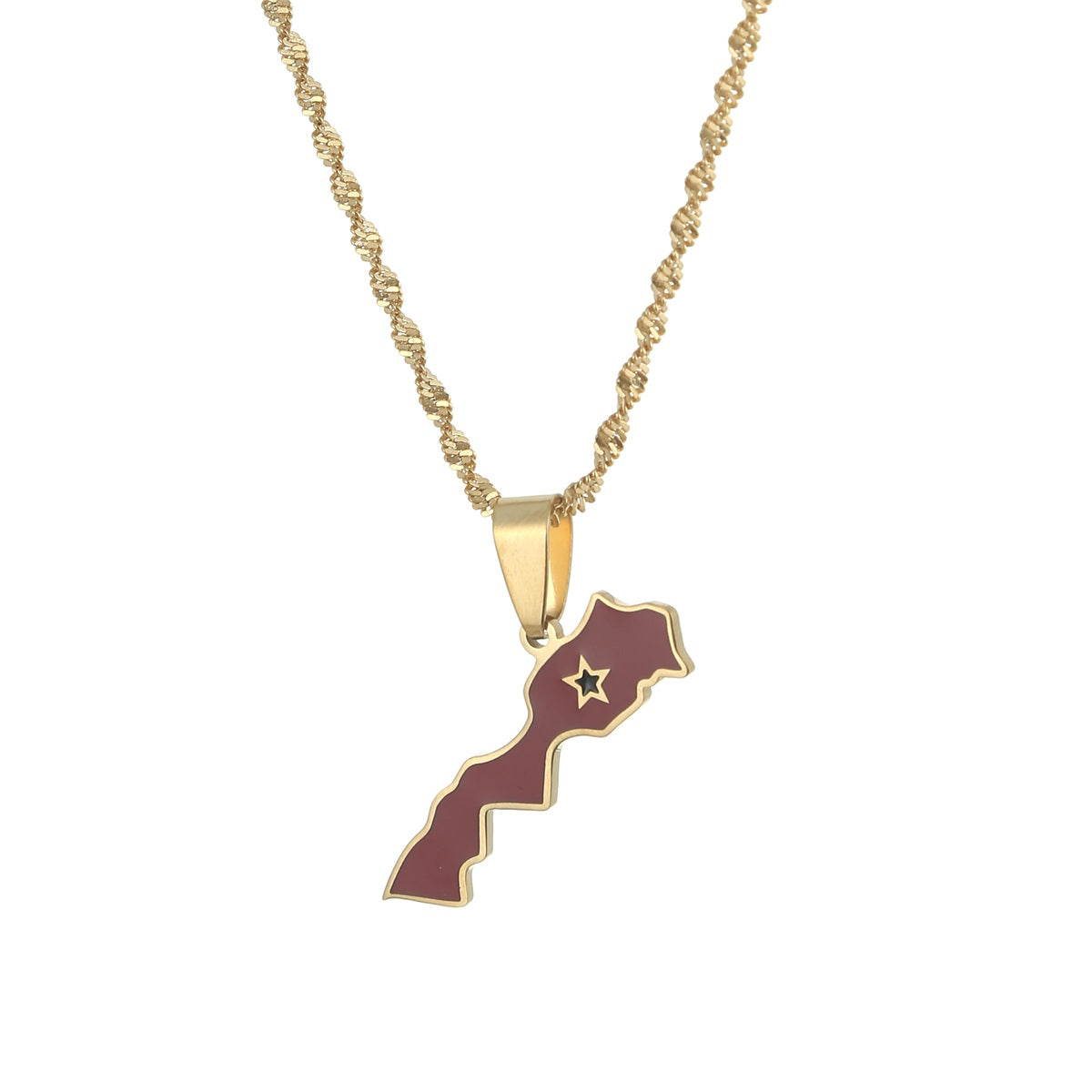 Flag map Necklace of Morocco