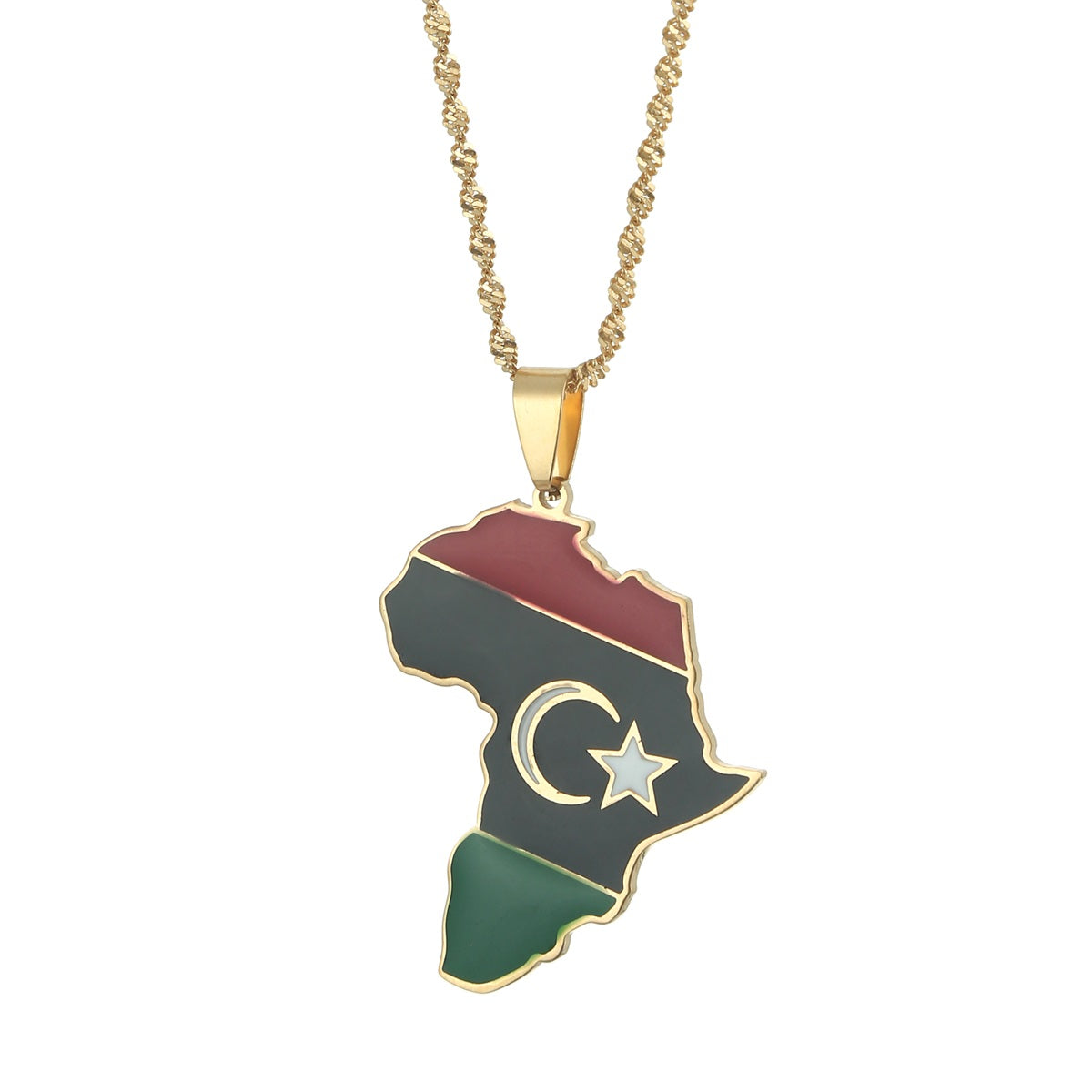 Flag map Necklace of Libya