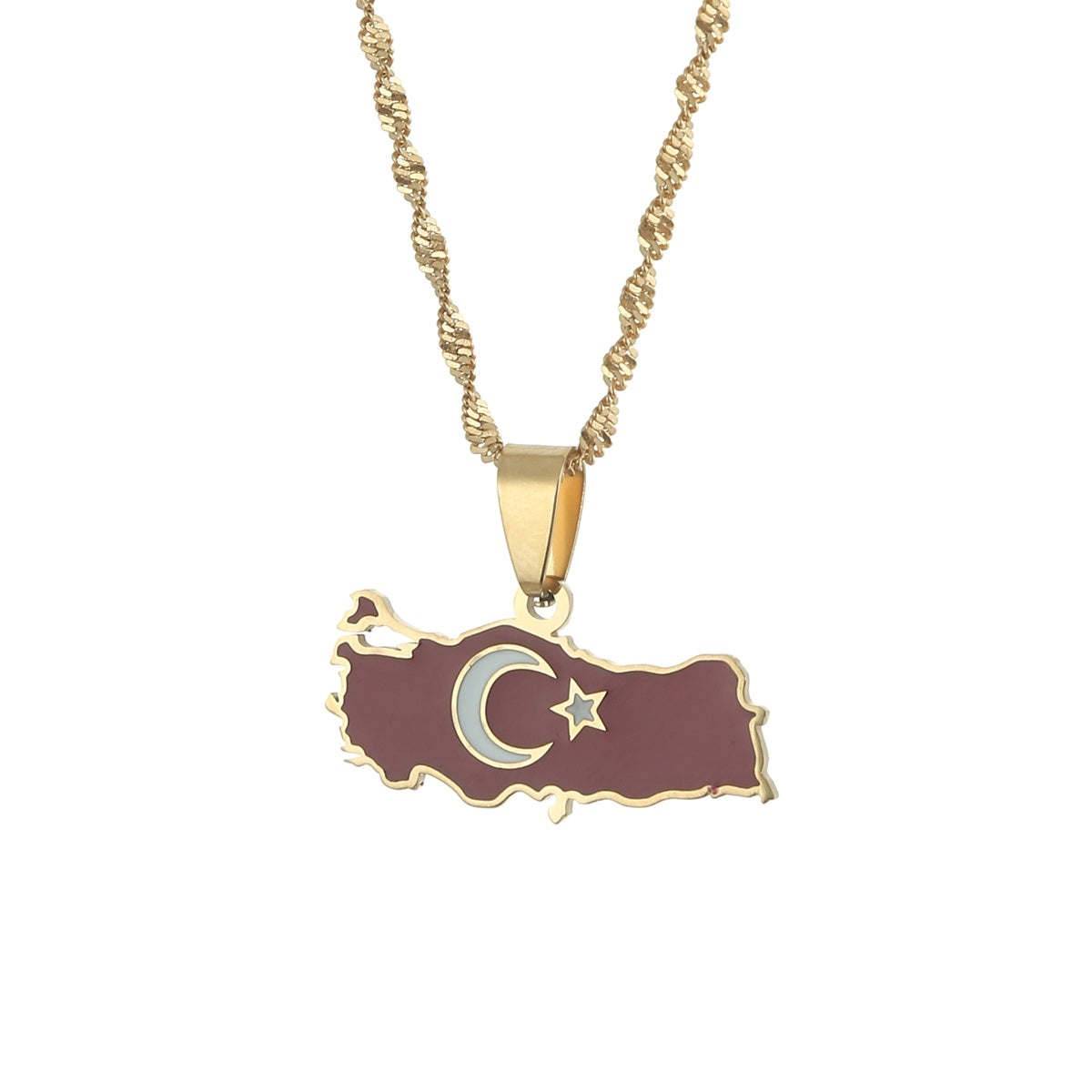 Flag map Necklace of Turkey