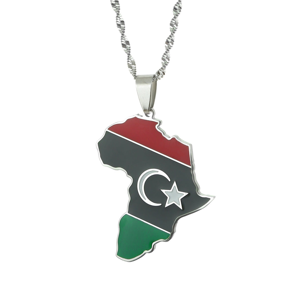 Flag map Necklace of Libya
