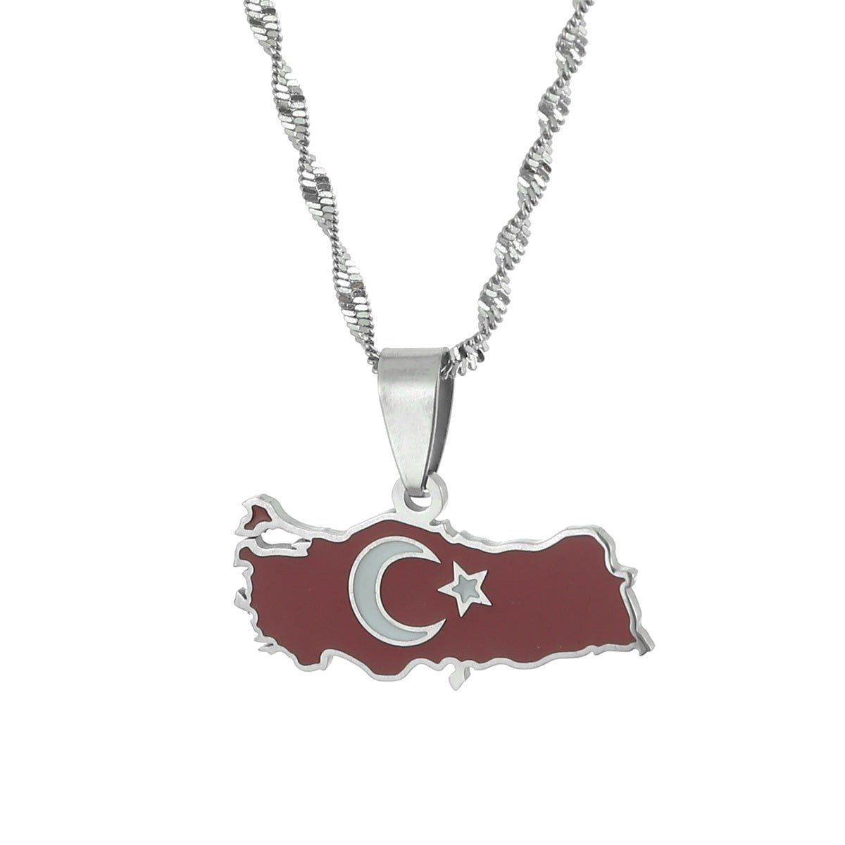 Flag map Necklace of Turkey