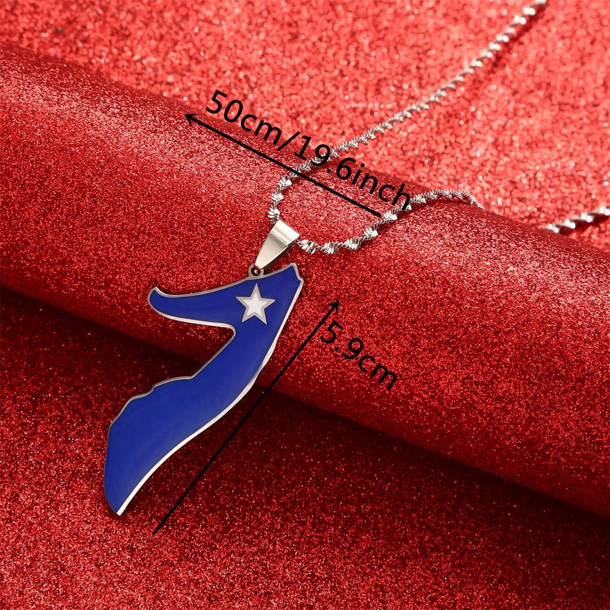 African Somalia Country Map And Flag Pendant Necklace For Women Men Jewelry