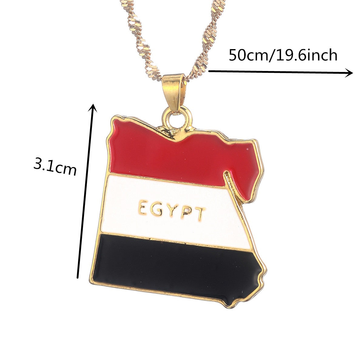 Egypt Country Map & Flag Necklace Pendant for Women/Men Gold Color Jewelry Egyptians necklaces Gifts