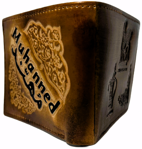 Handmade wallet for men, made from cow leather. (Muhanned مُهَنَد ) جلد طبيعي