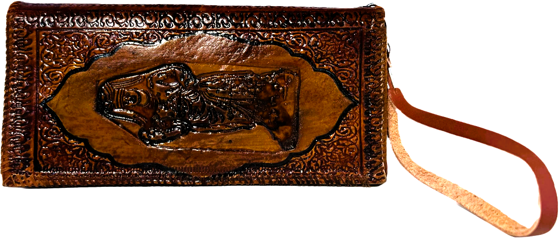 Handmade wallet for women, made from cow leather. (Queen of Hatra  ملكة الحَضر) جلد طبيعي