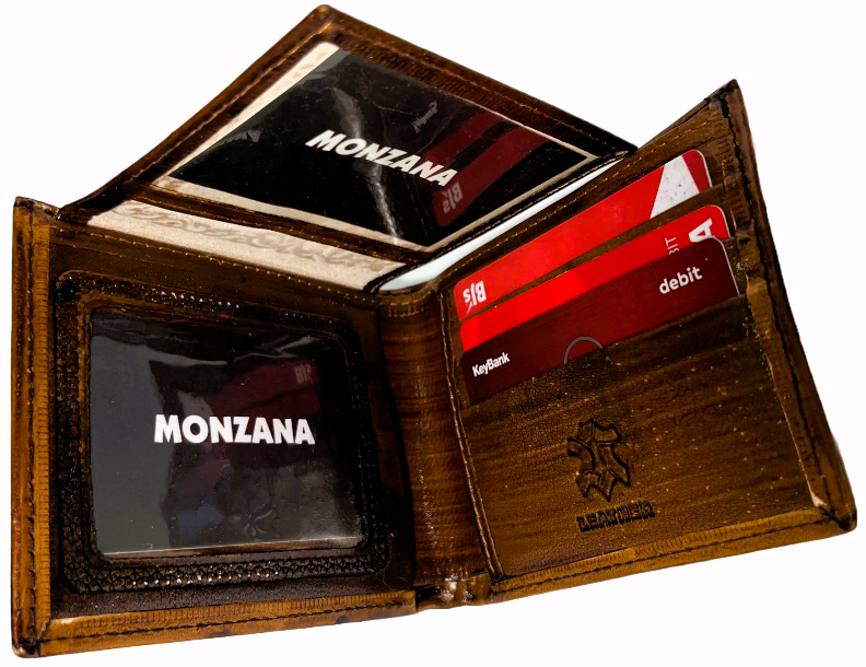 Handmade wallet for men, made from cow leather. (Haider حيدر ) جلد طبيعي