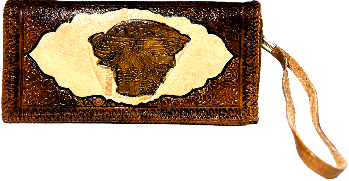 Handmade wallet for women, made from cow leather. (Sargon of Akkad سرجون الأكدي) جلد طبيعي