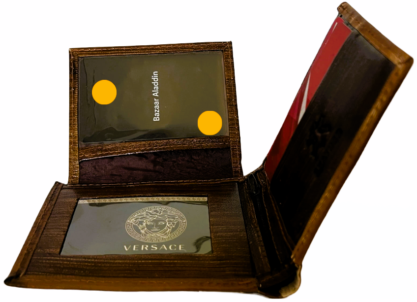 Handmade wallet for men, made from cow leather. (Haider حيدر ) جلد طبيعي