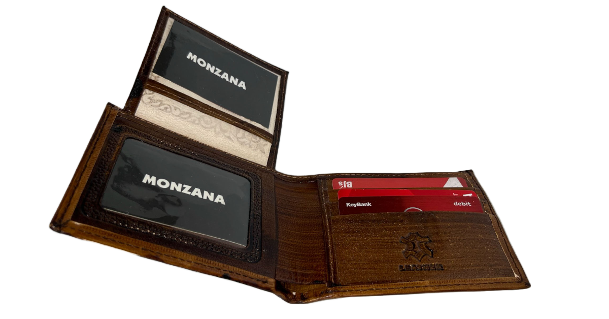 Men Handmade wallet of leather. Lion of Babylon (جلد طبيعي)