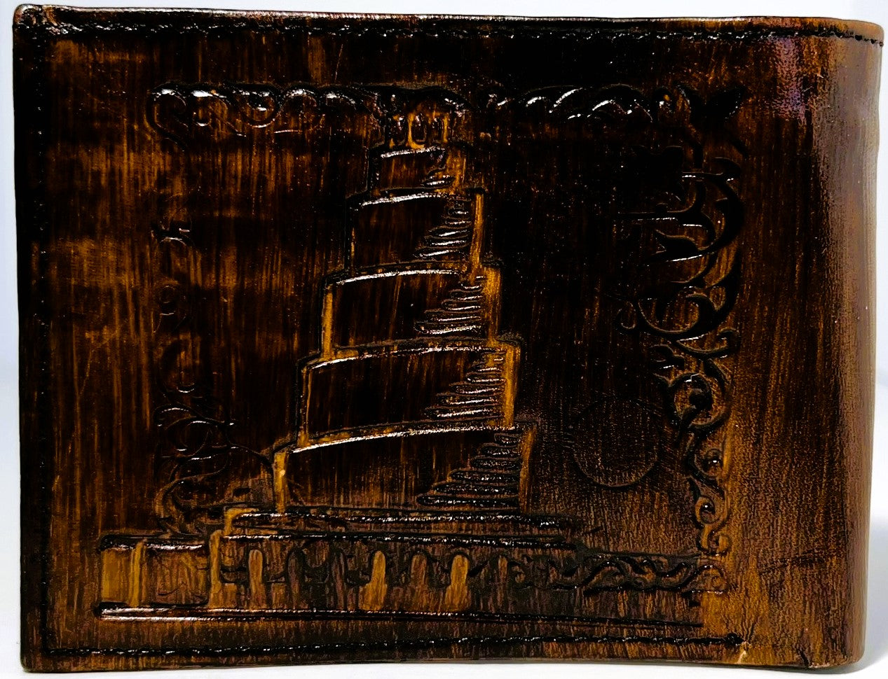 Men Handmade wallet of leather.  Sargon of Akkad (جلد طبيعي)