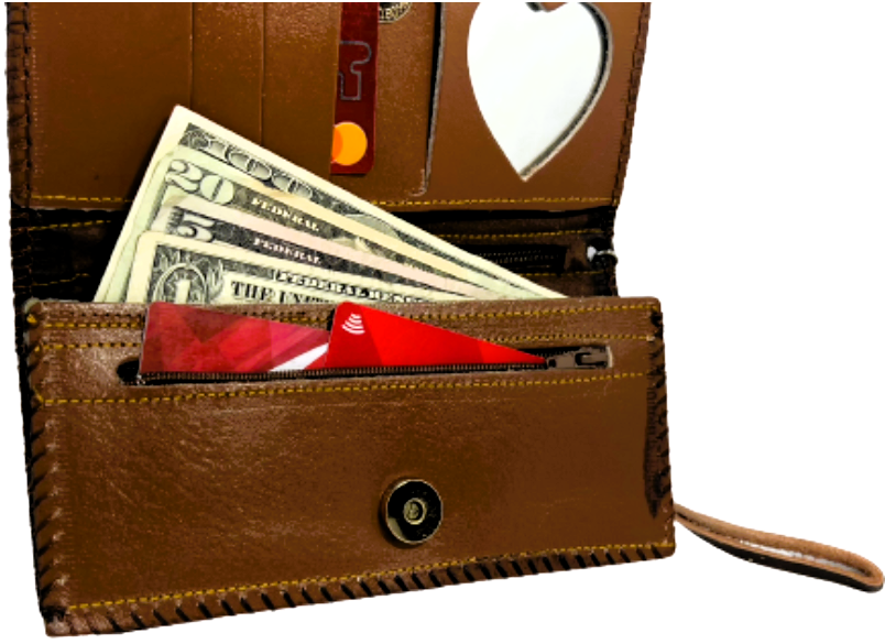 Handmade wallet for women, made from cow leather (Baneen بَنين)  جلد طبيعي