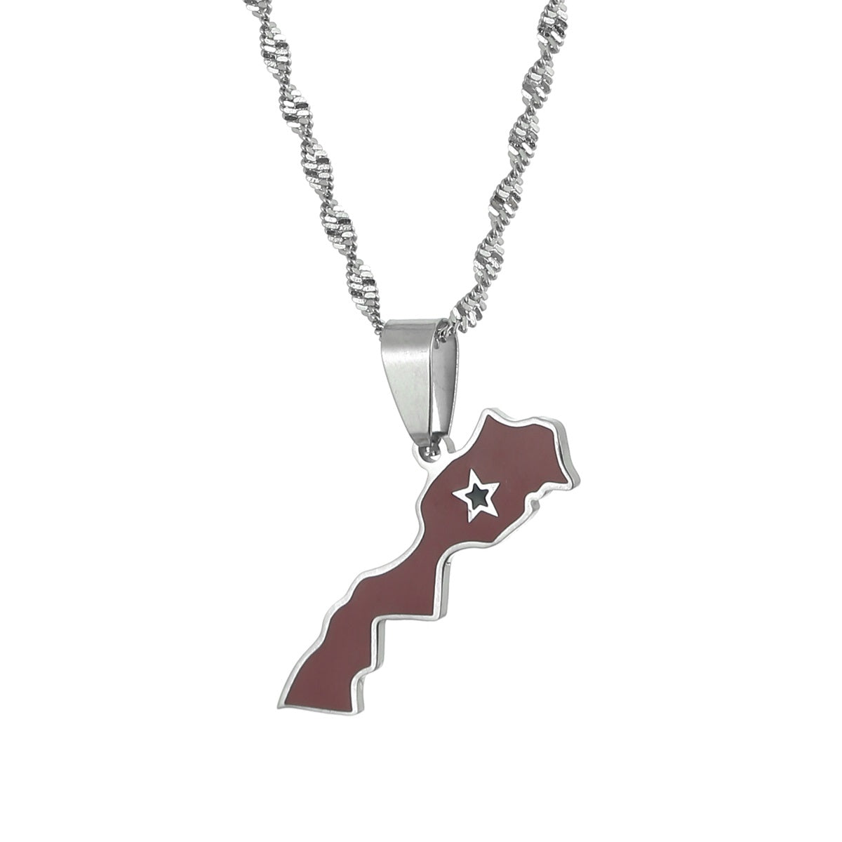 Flag map Necklace of Morocco