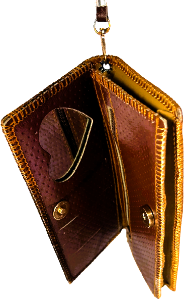 Handmade wallet for women, made from cow leather. (Fatima  فاطمة)  جلد طبيعي
